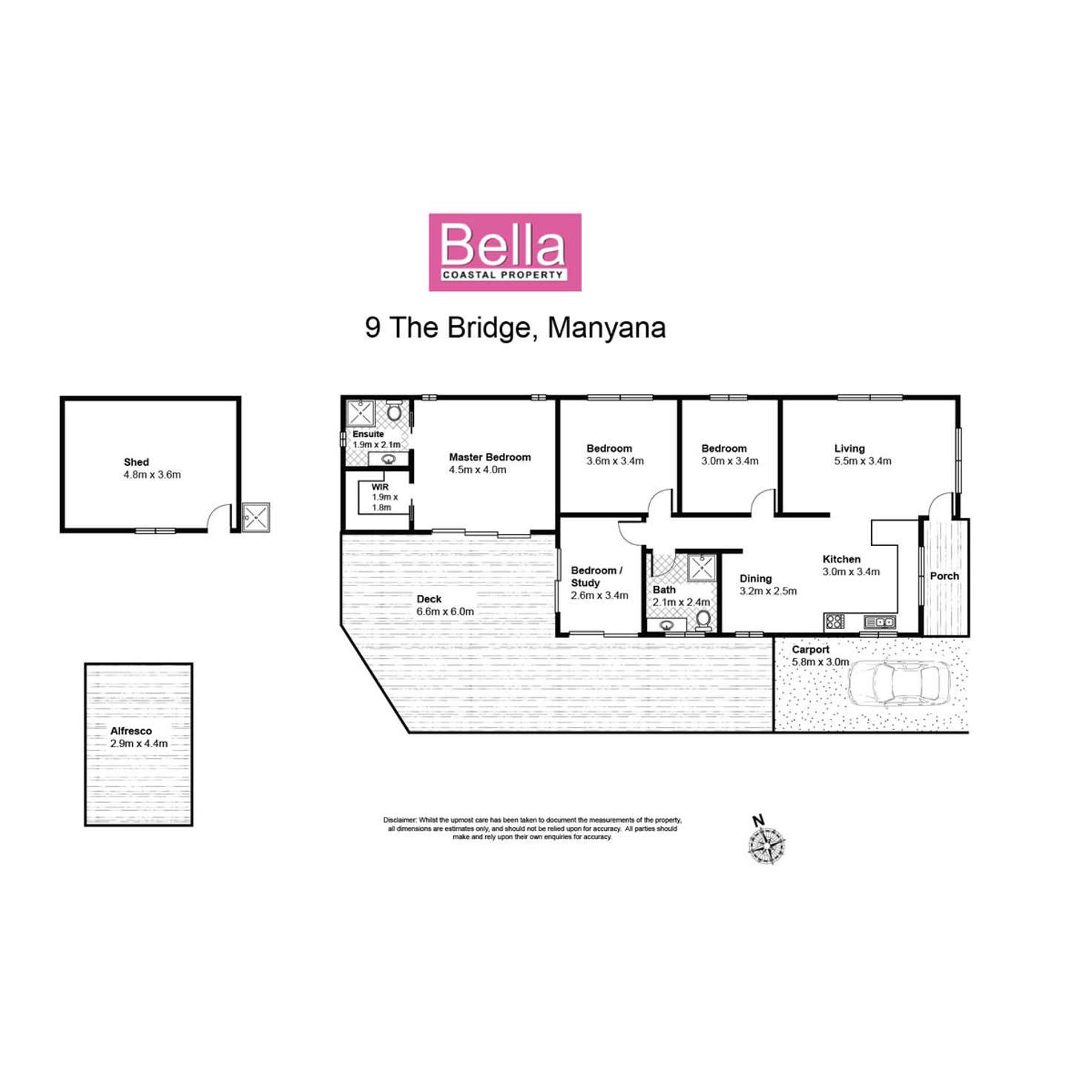 Floorplan of Homely house listing, 9 The Bridge, Manyana NSW 2539
