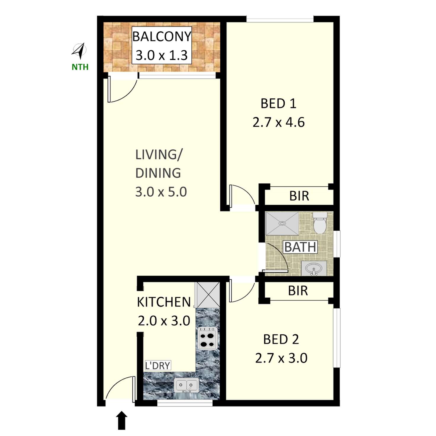 Floorplan of Homely apartment listing, 10/1 Merchant Street, Stanmore NSW 2048