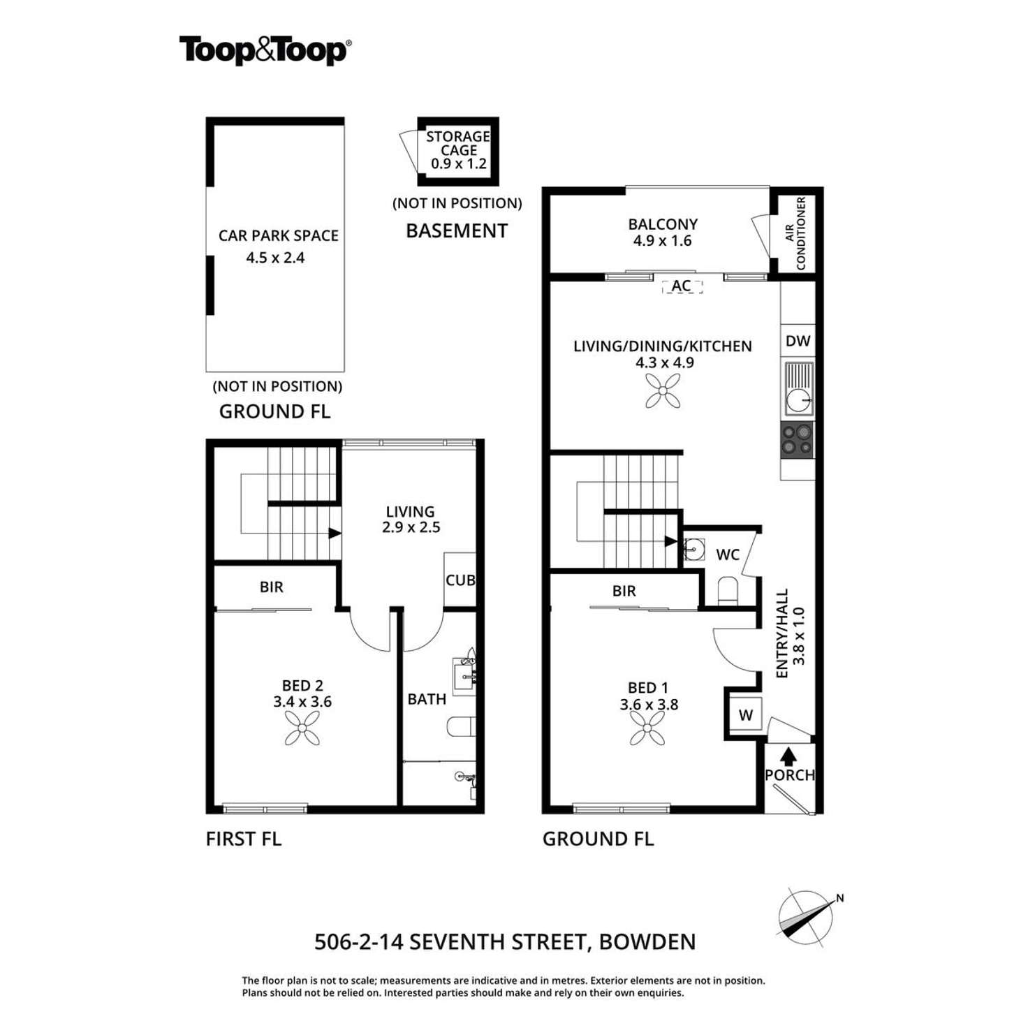 Floorplan of Homely apartment listing, 506/2-14 Seventh Street, Bowden SA 5007