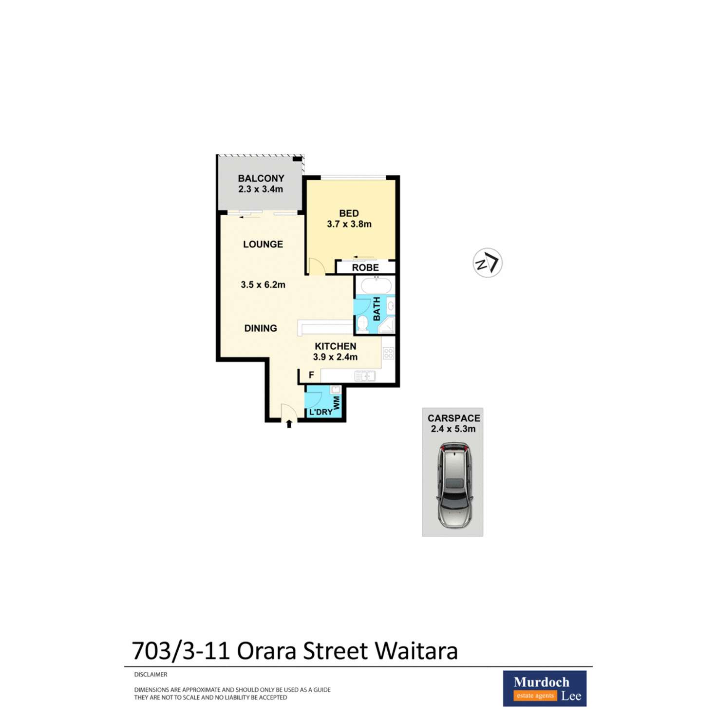 Floorplan of Homely apartment listing, 703/3-11 Orara Street, Waitara NSW 2077