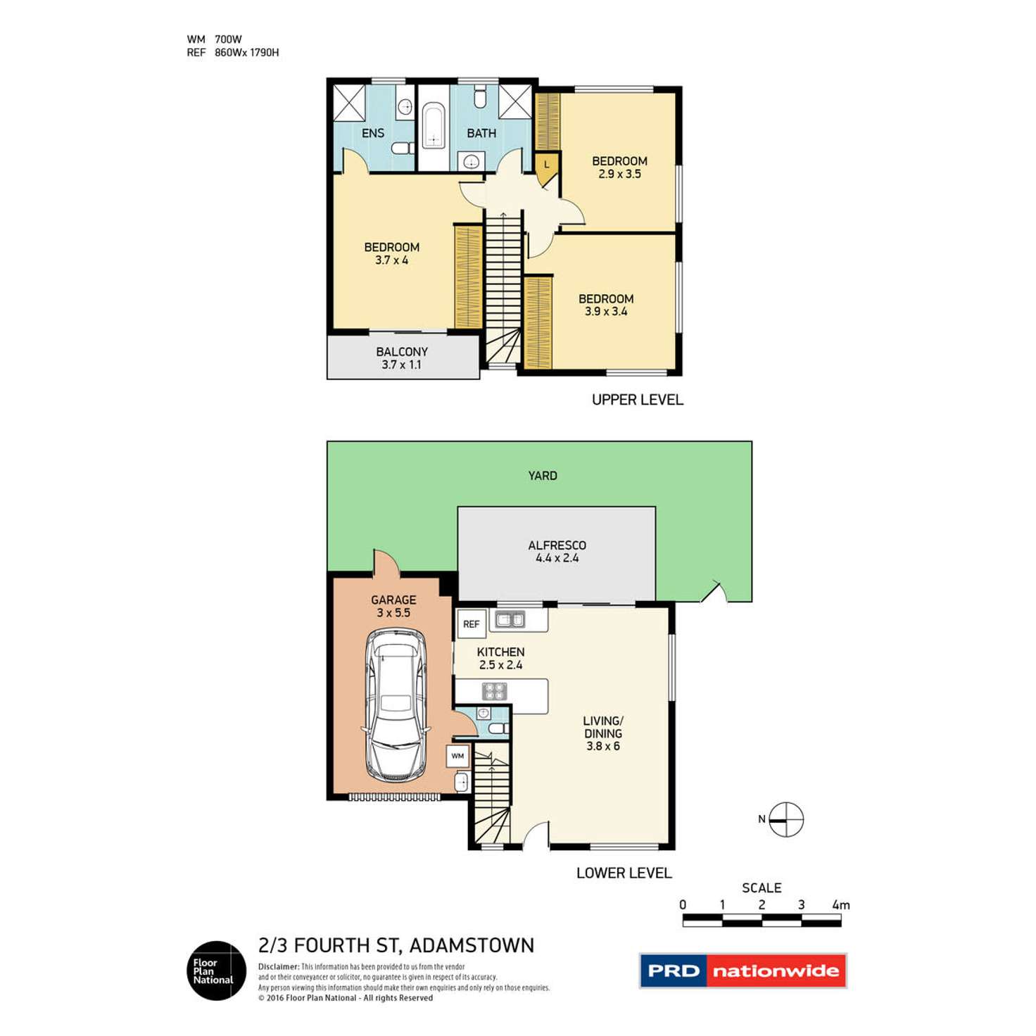 Floorplan of Homely unit listing, 2/3 Fourth Street, Adamstown NSW 2289