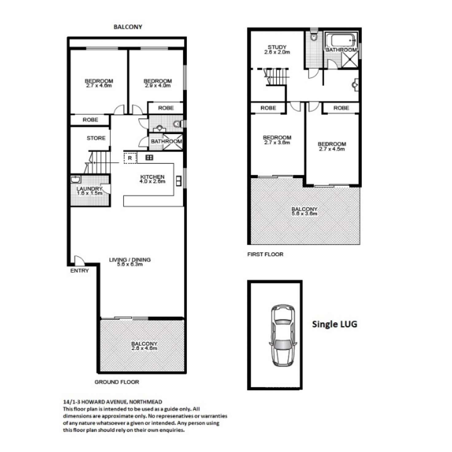 Floorplan of Homely unit listing, 19 & 20/1-3 Howard Avenue, Northmead NSW 2152