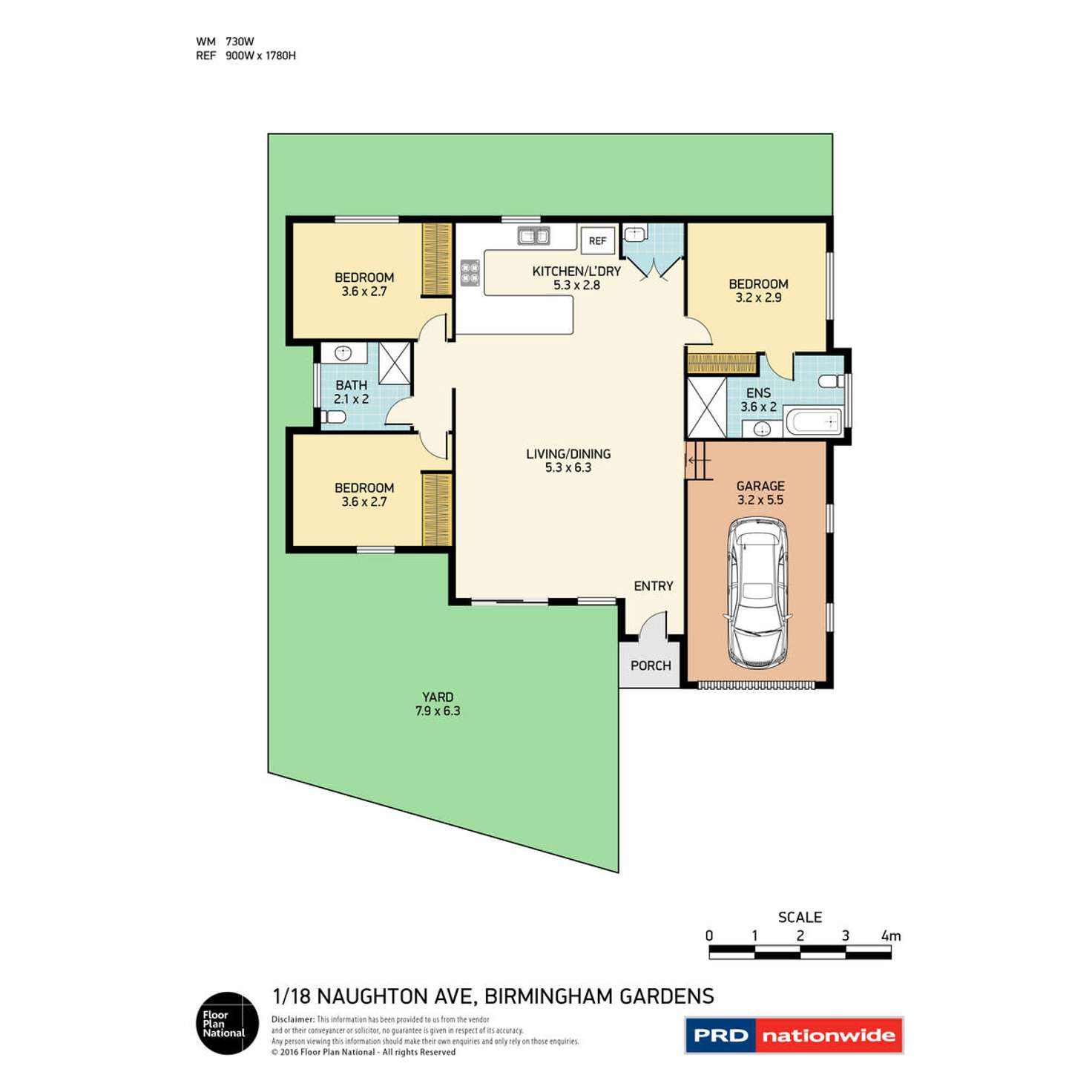 Floorplan of Homely villa listing, 1/18 Naughton Avenue, Birmingham Gardens NSW 2287