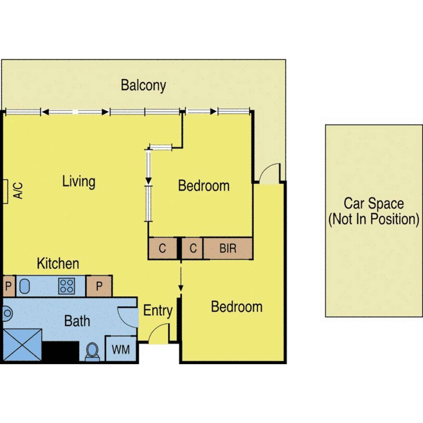 Floorplan of Homely apartment listing, 508/1 Danks Street, Port Melbourne VIC 3207