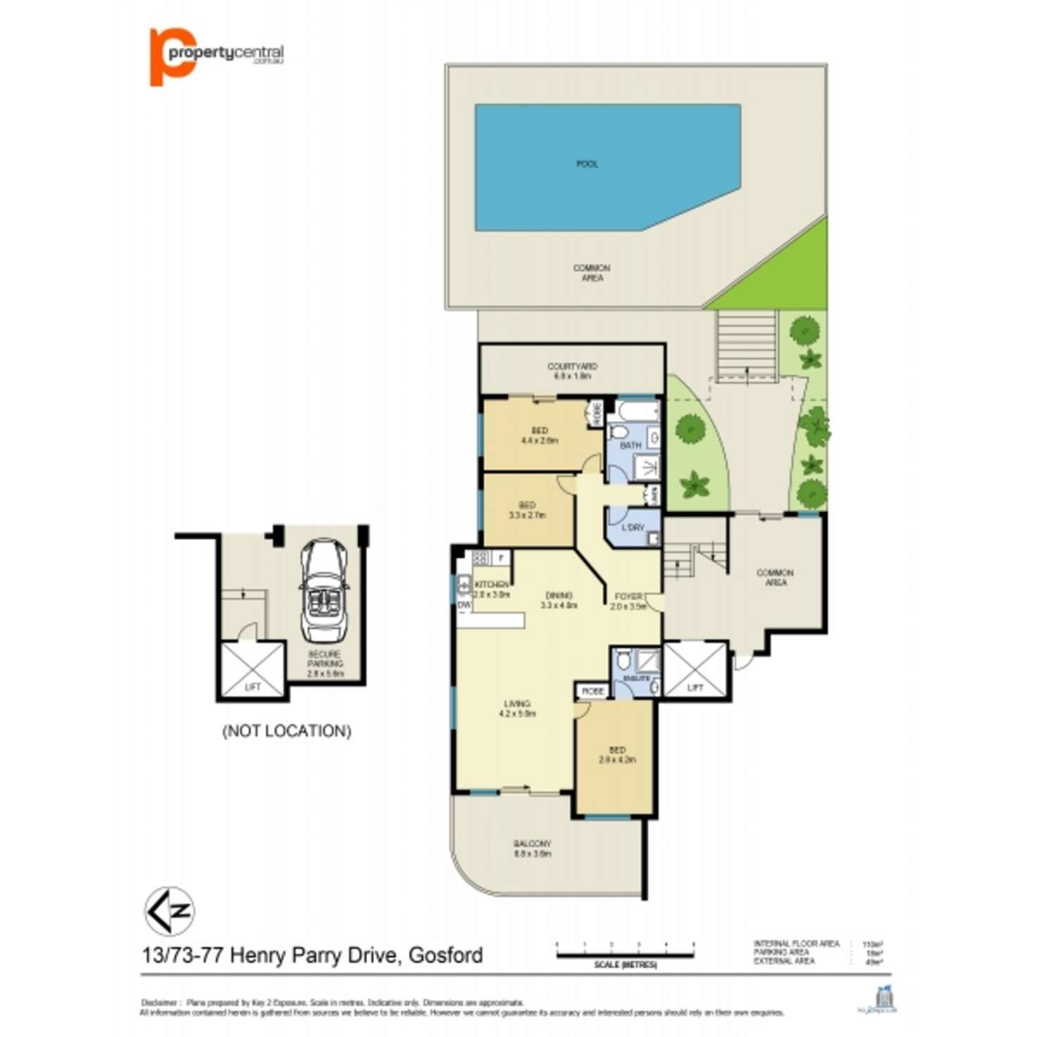 Floorplan of Homely apartment listing, 13/73 - 77 Henry Parry Drive, Gosford NSW 2250