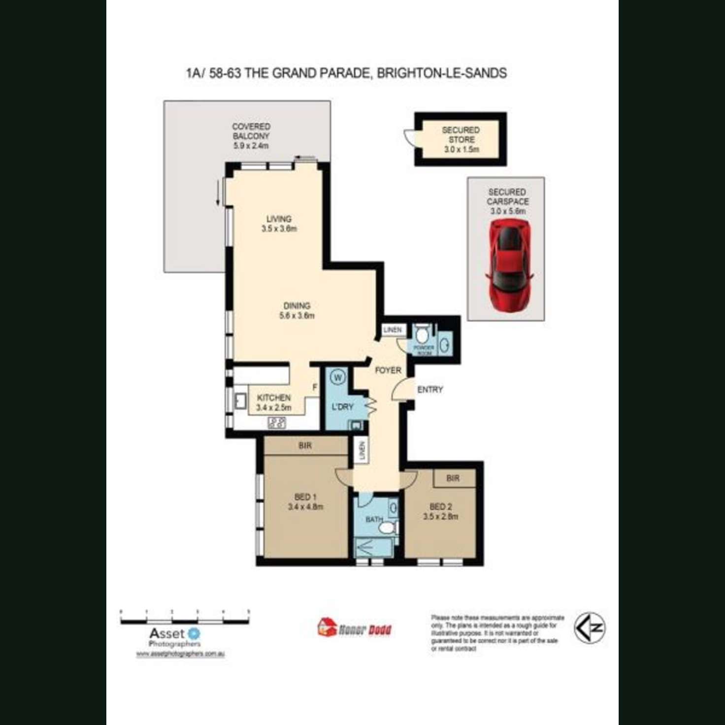 Floorplan of Homely unit listing, 1a/58-63 The Grand Parade, Brighton-le-sands NSW 2216