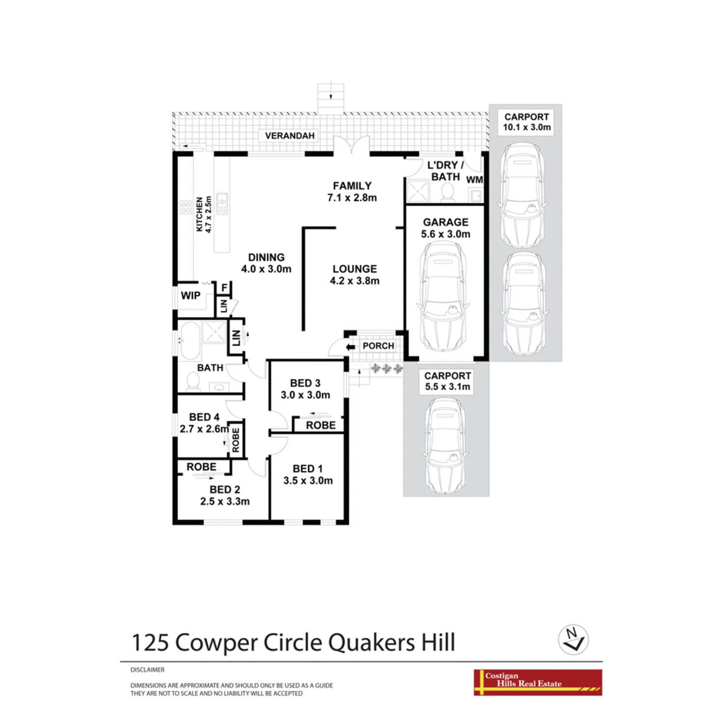 Floorplan of Homely house listing, 125 Cowper Circle, Quakers Hill NSW 2763