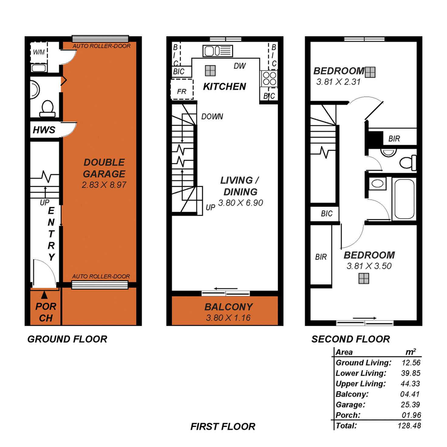 Floorplan of Homely townhouse listing, 18/131 Gray Street, Adelaide SA 5000