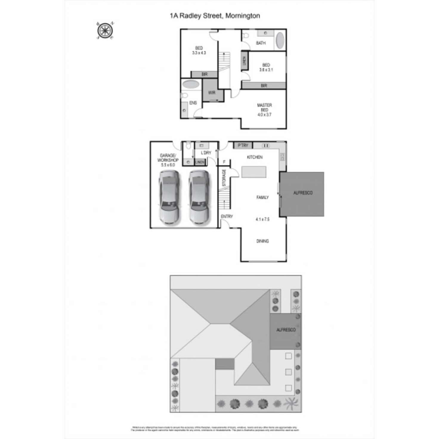 Floorplan of Homely townhouse listing, 1A Radley Street, Mornington VIC 3931