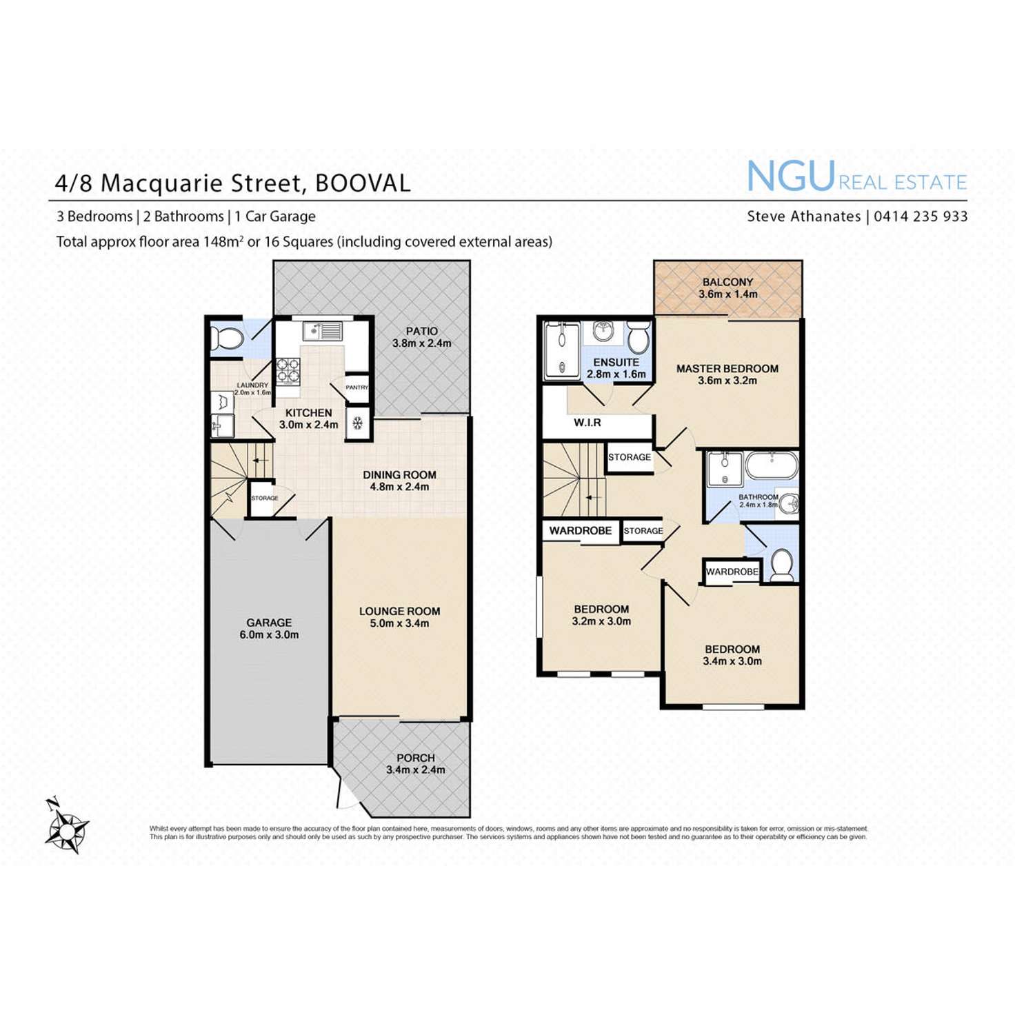 Floorplan of Homely townhouse listing, 4/8 Macquarie Street, Booval QLD 4304