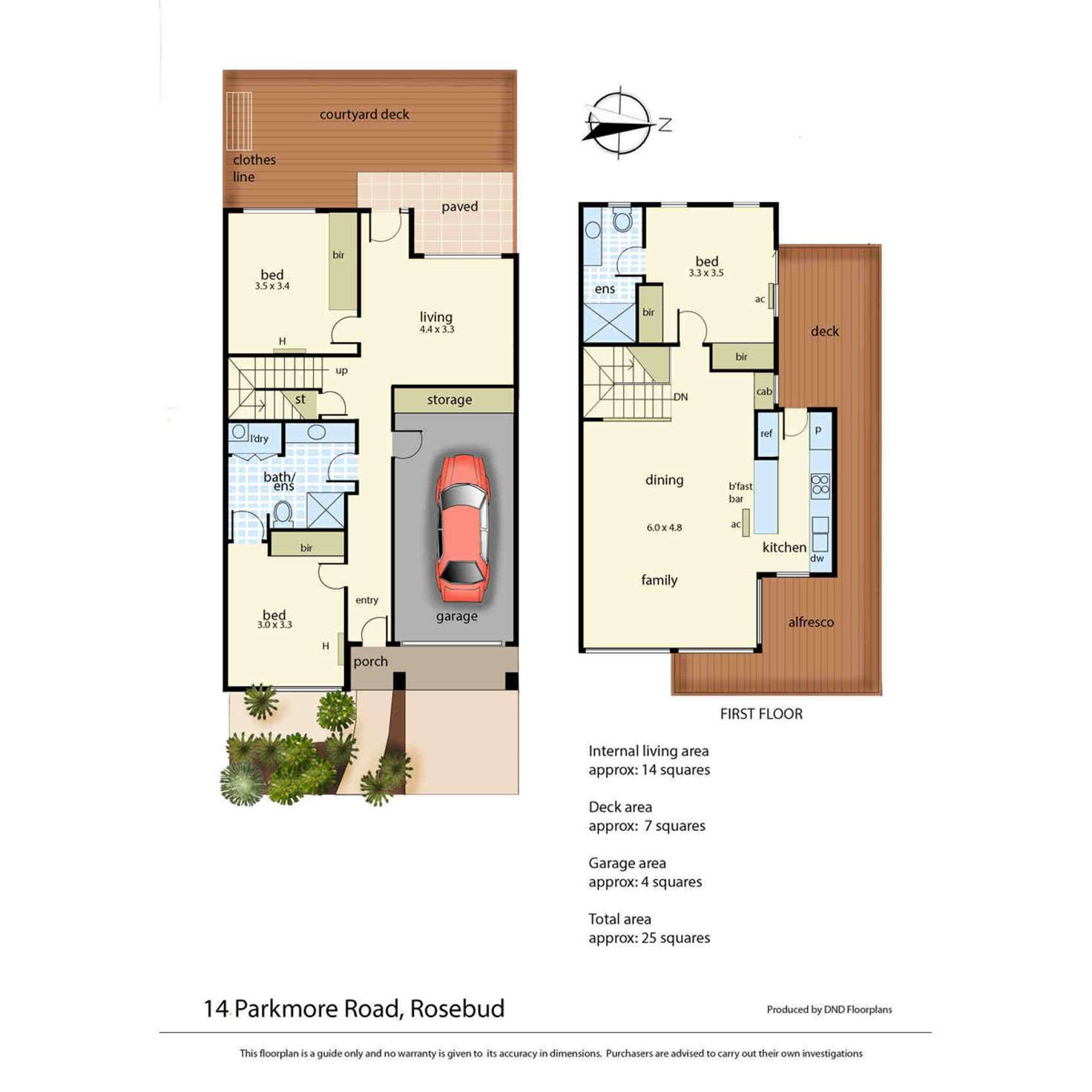 Floorplan of Homely house listing, 14 Parkmore Road, Rosebud VIC 3939