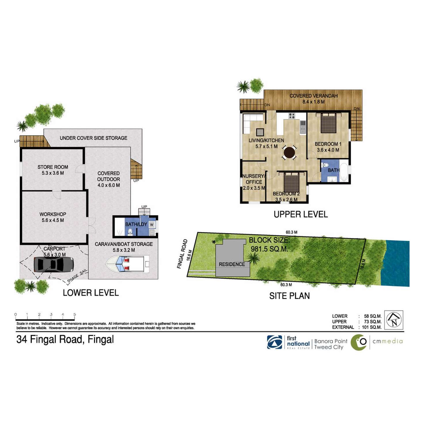 Floorplan of Homely house listing, 34 Fingal Road, Fingal Head NSW 2487