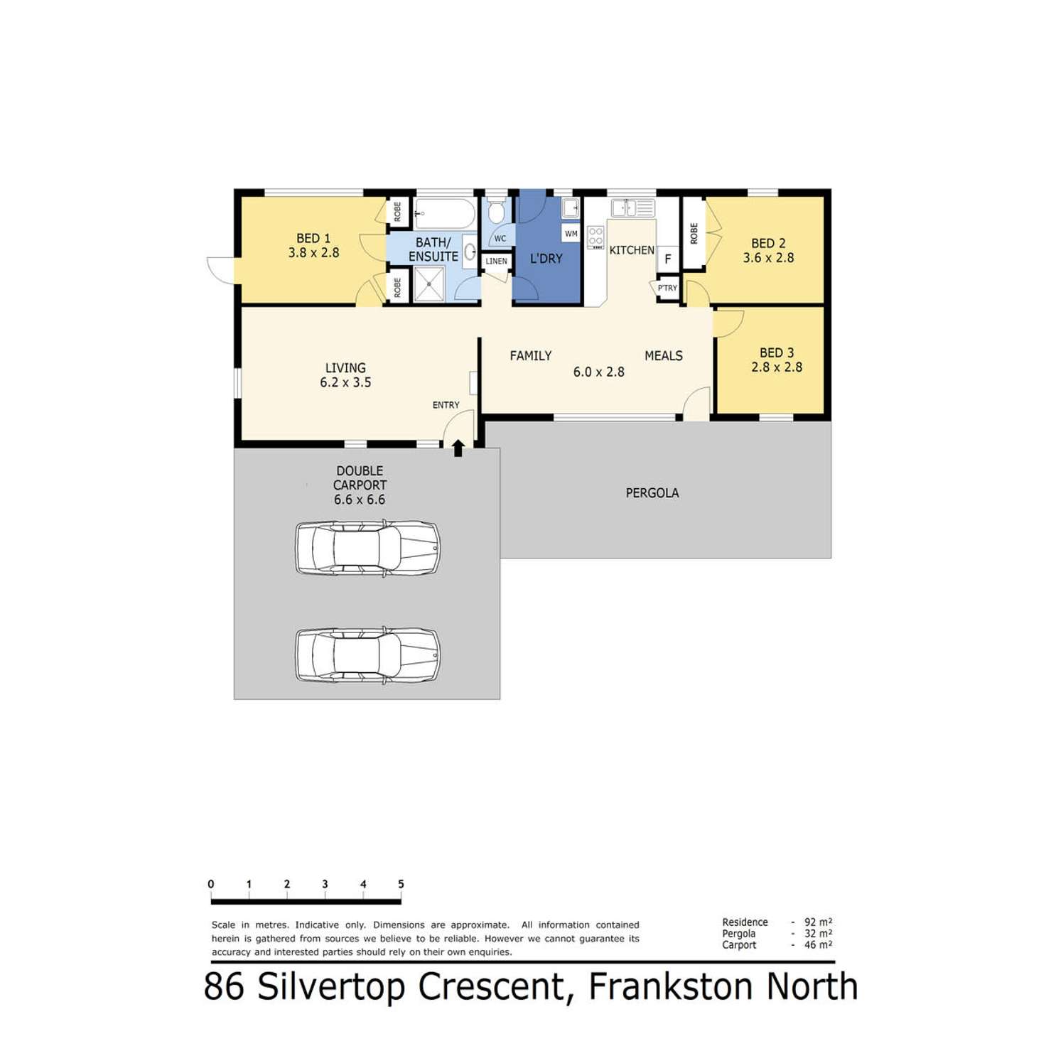 Floorplan of Homely house listing, 86 Silvertop Crescent, Frankston North VIC 3200