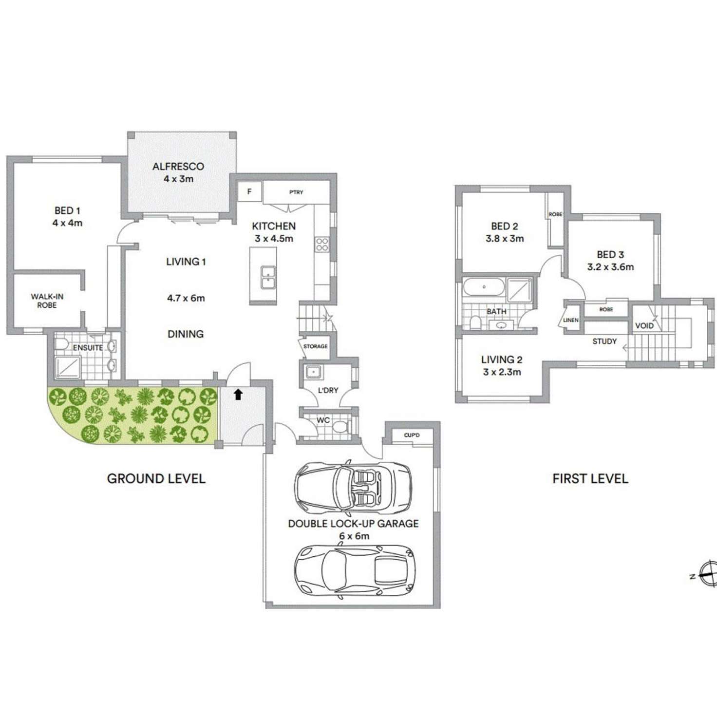 Floorplan of Homely townhouse listing, 2/34 Mina Street, Rangeville QLD 4350