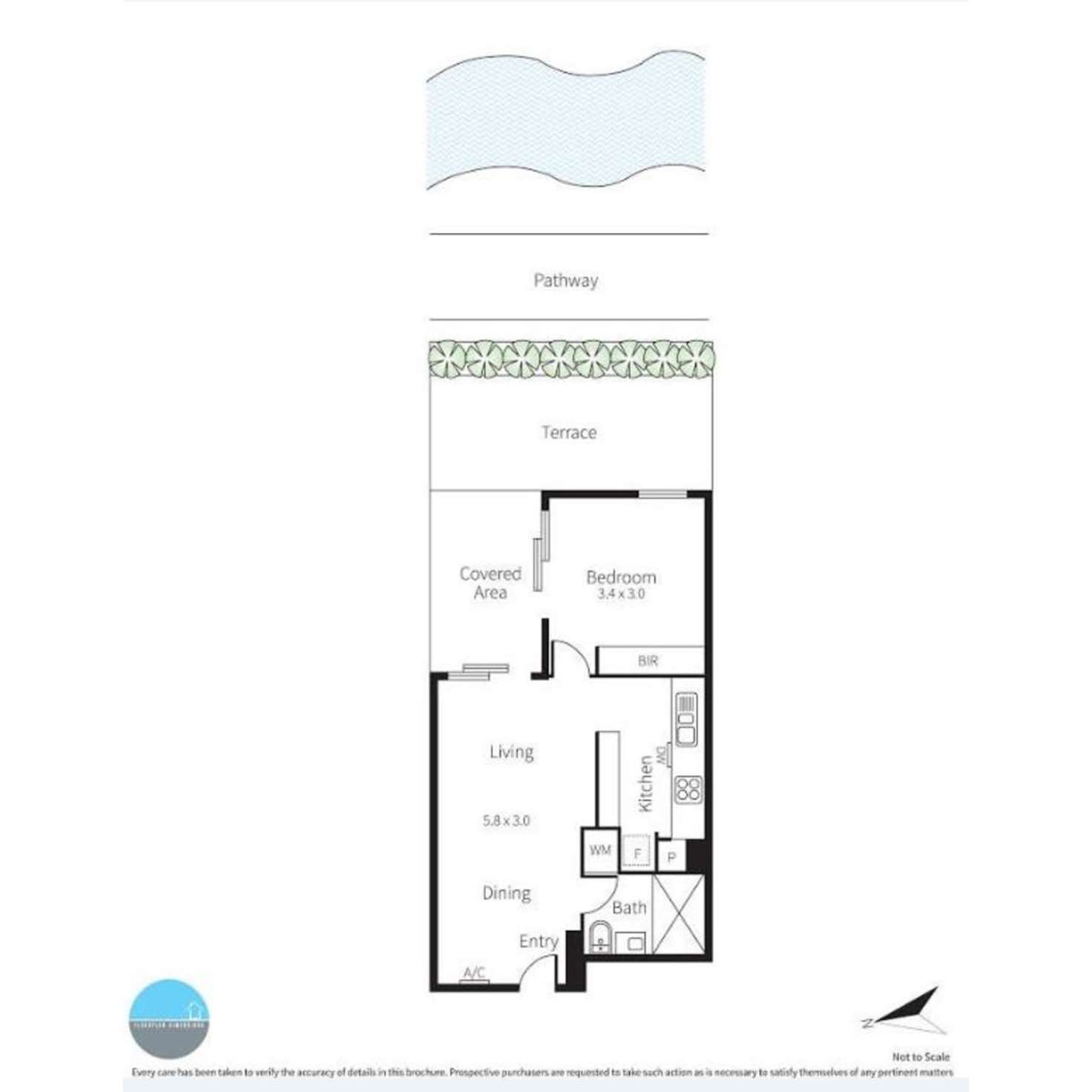 Floorplan of Homely apartment listing, G 13/125 Turner Street, Abbotsford VIC 3067