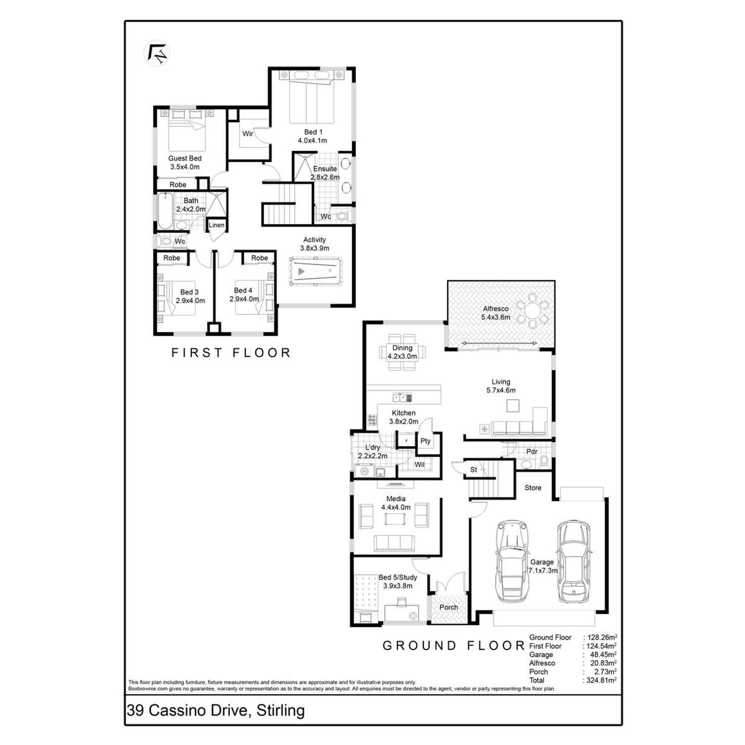 Floorplan of Homely house listing, 39 Cassino Drive, Stirling WA 6021