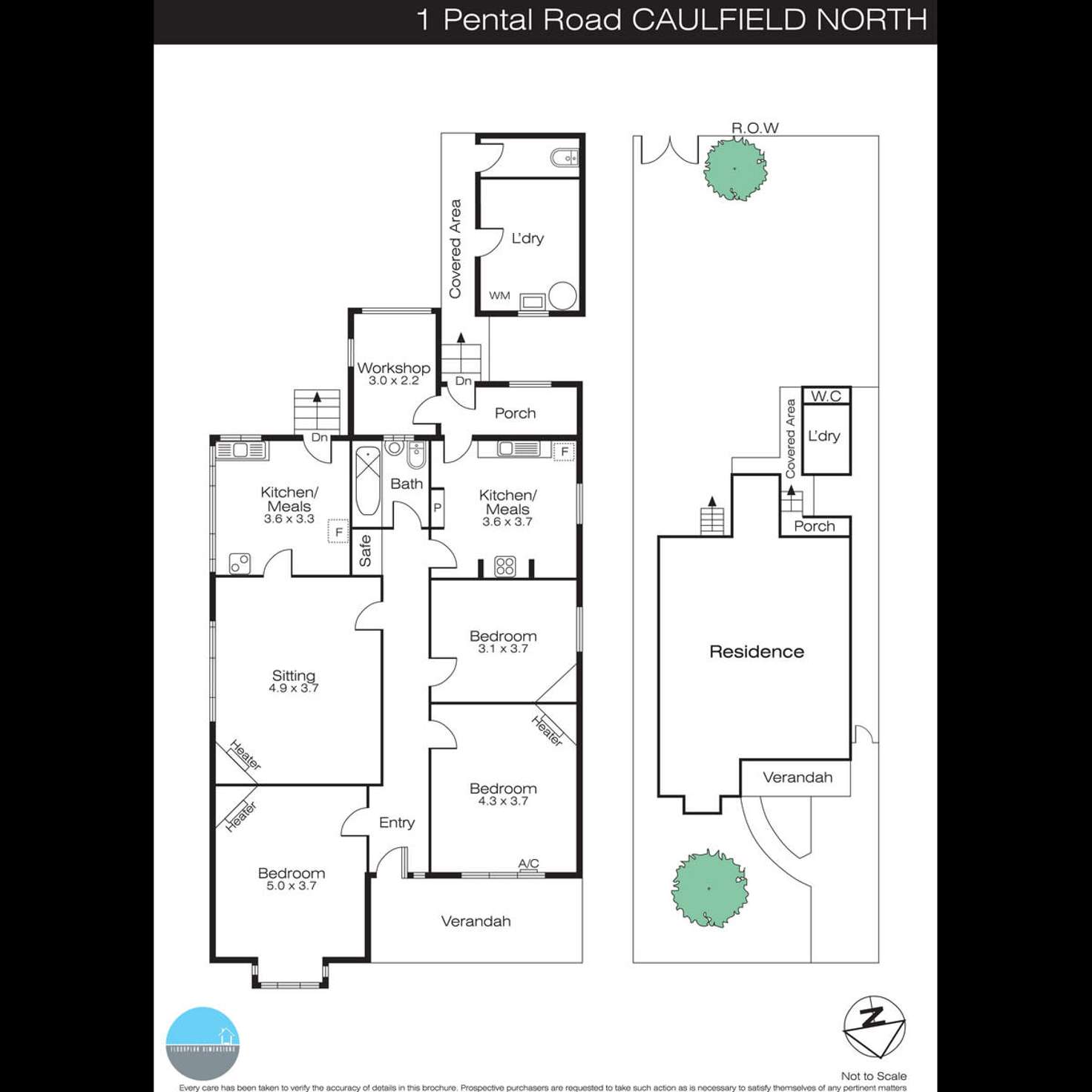 Floorplan of Homely house listing, 1 Pental Road, Caulfield North VIC 3161