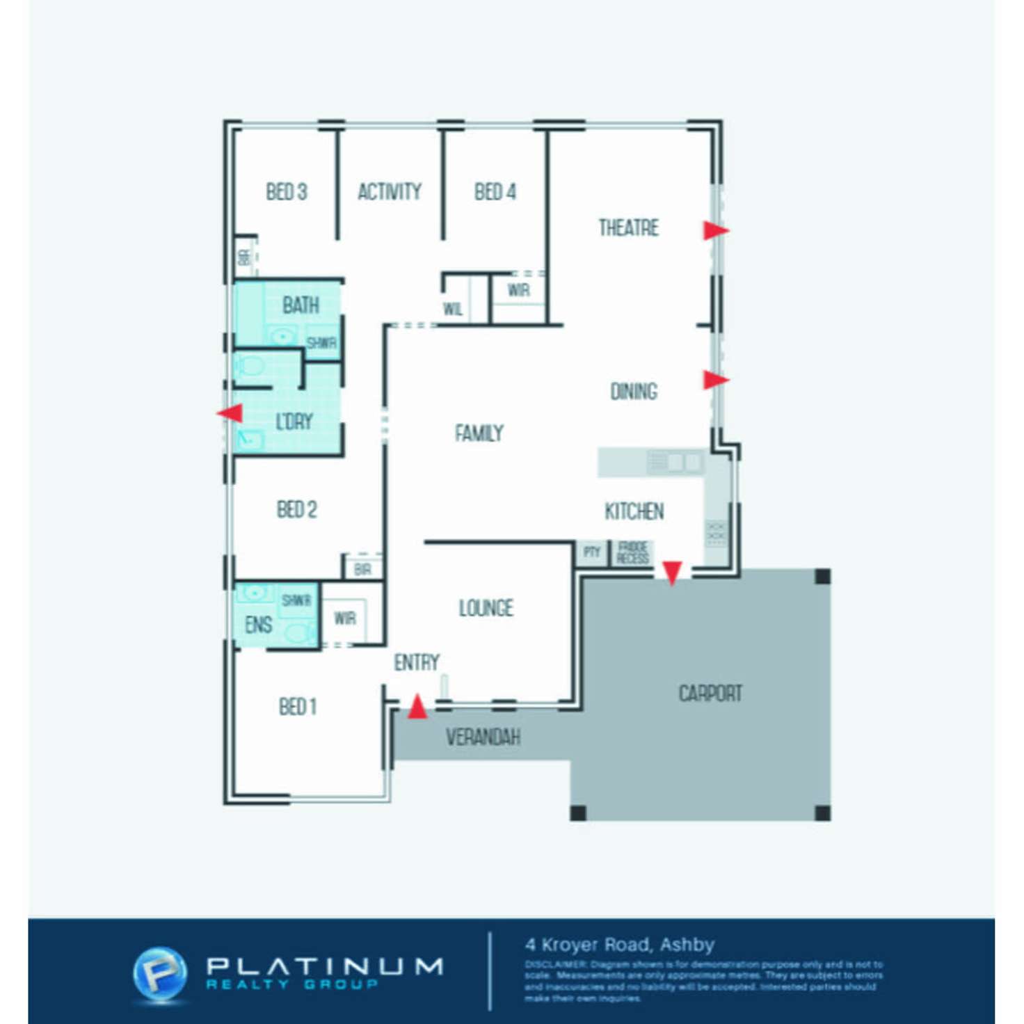 Floorplan of Homely house listing, 4 Kroyer Road, Ashby WA 6065