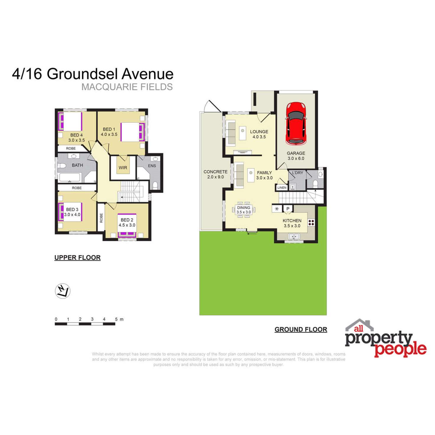 Floorplan of Homely townhouse listing, 4/16 Groundsel Avenue, Macquarie Fields NSW 2564