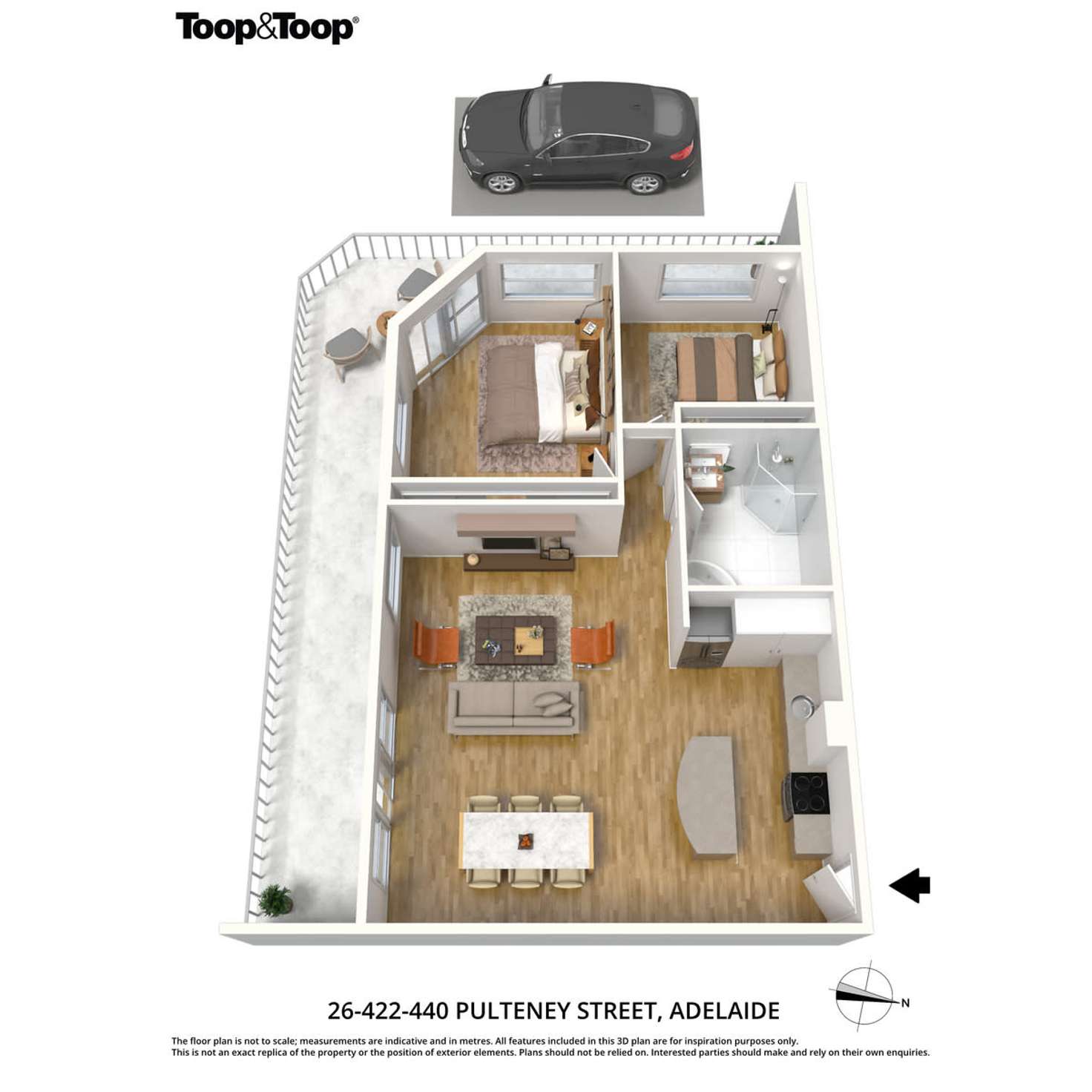 Floorplan of Homely unit listing, 26/422-440 Pulteney Street, Adelaide SA 5000