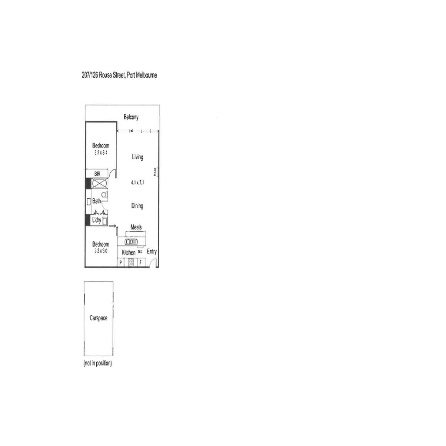 Floorplan of Homely apartment listing, 207E/126 Rouse Street, Port Melbourne VIC 3207