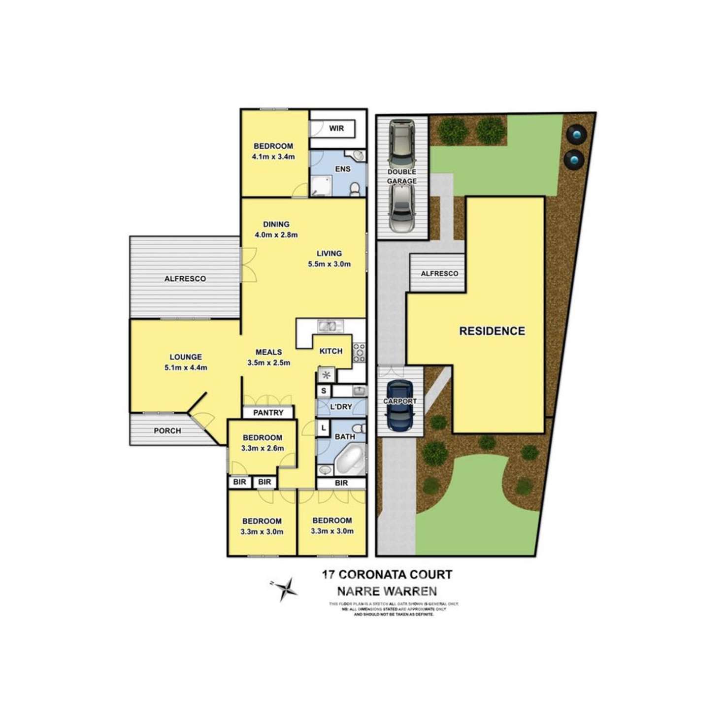 Floorplan of Homely house listing, 17 Coronata Court, Narre Warren VIC 3805