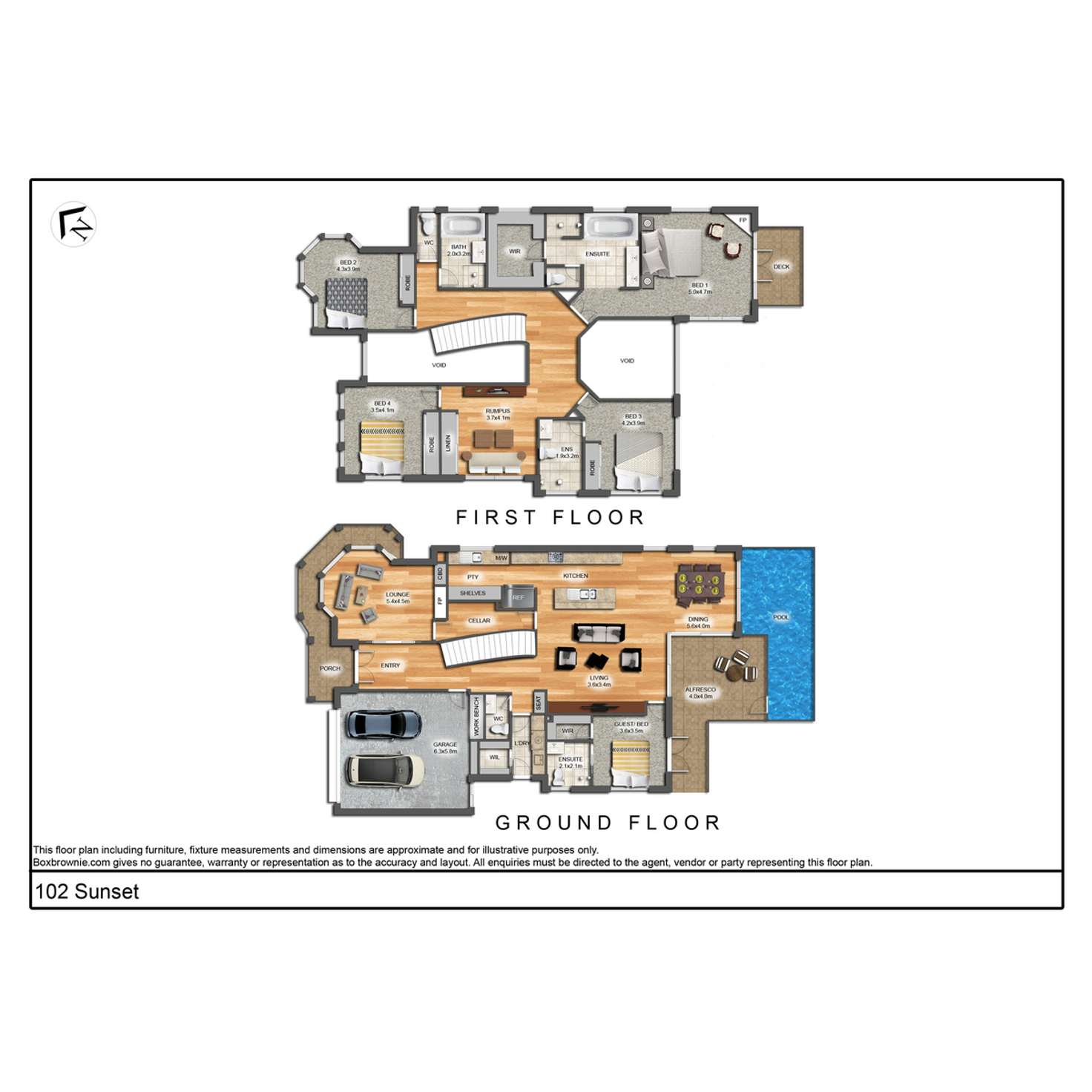 Floorplan of Homely house listing, 36 Riviere Place, Kenmore QLD 4069