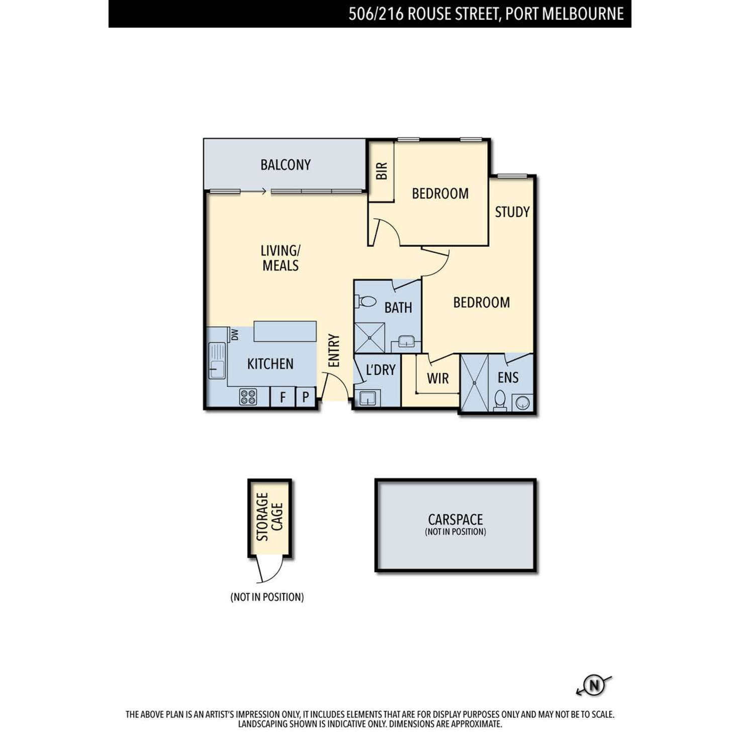 Floorplan of Homely apartment listing, 506/216 Rouse Street, Port Melbourne VIC 3207