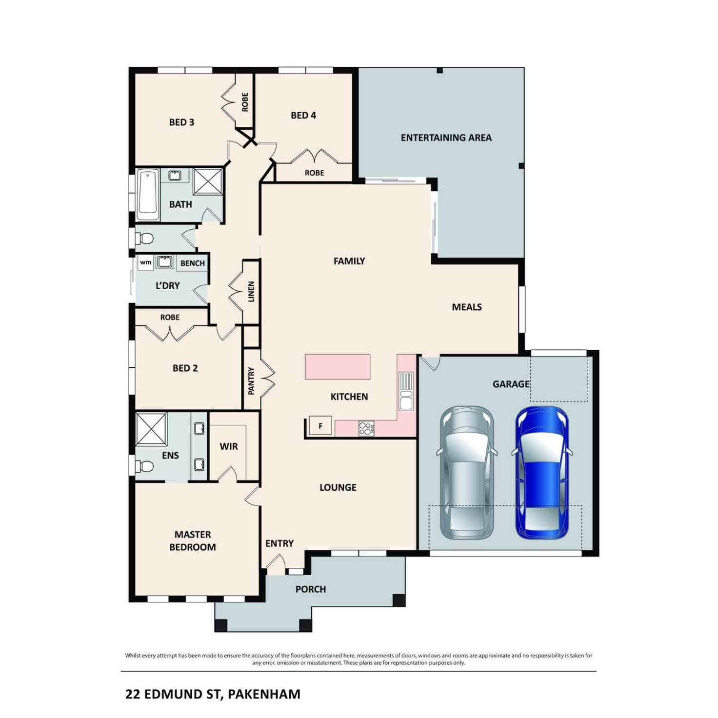 Floorplan of Homely house listing, 22 Edmund Street, Pakenham VIC 3810