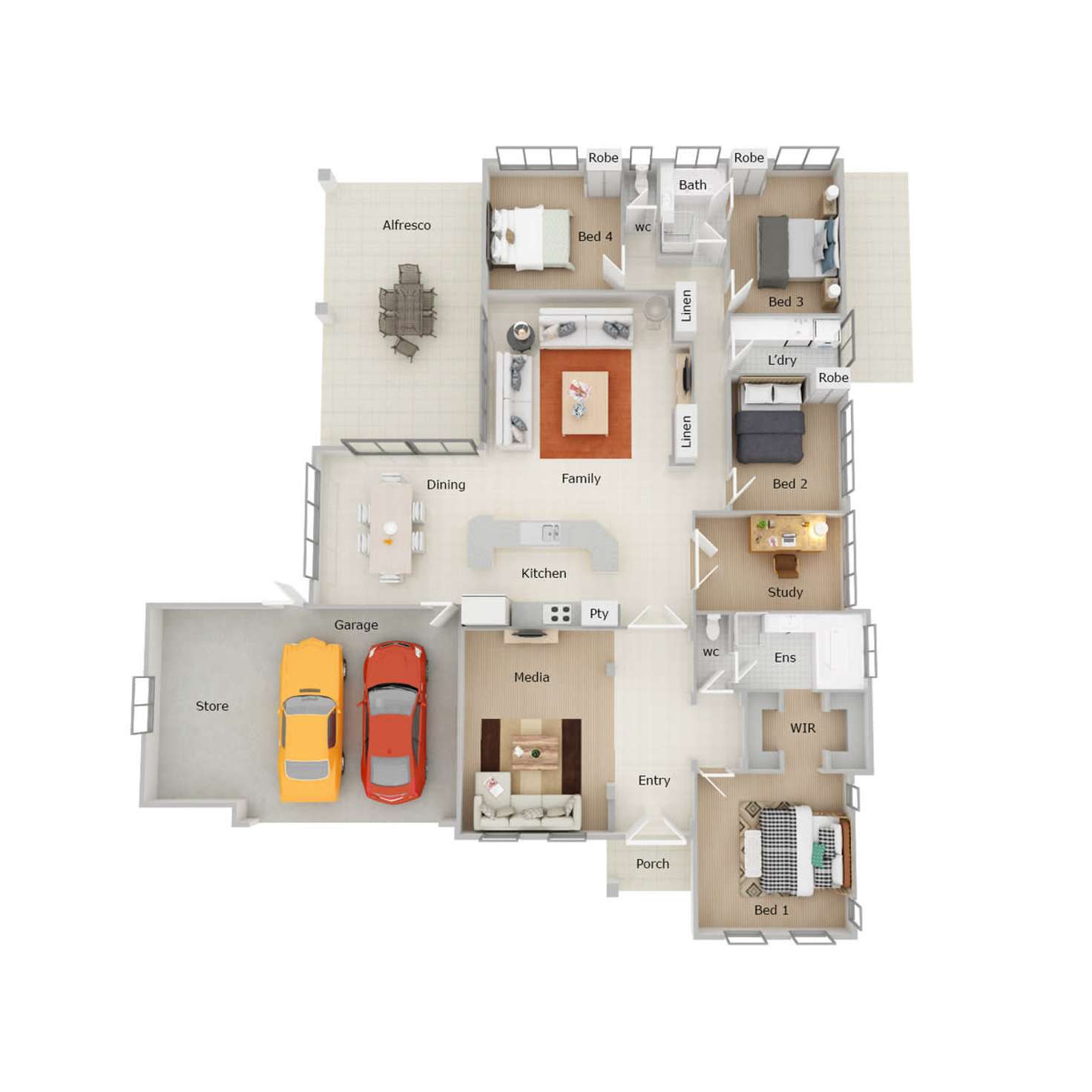 Floorplan of Homely house listing, 5 Trewarn Place, Bedfordale WA 6112