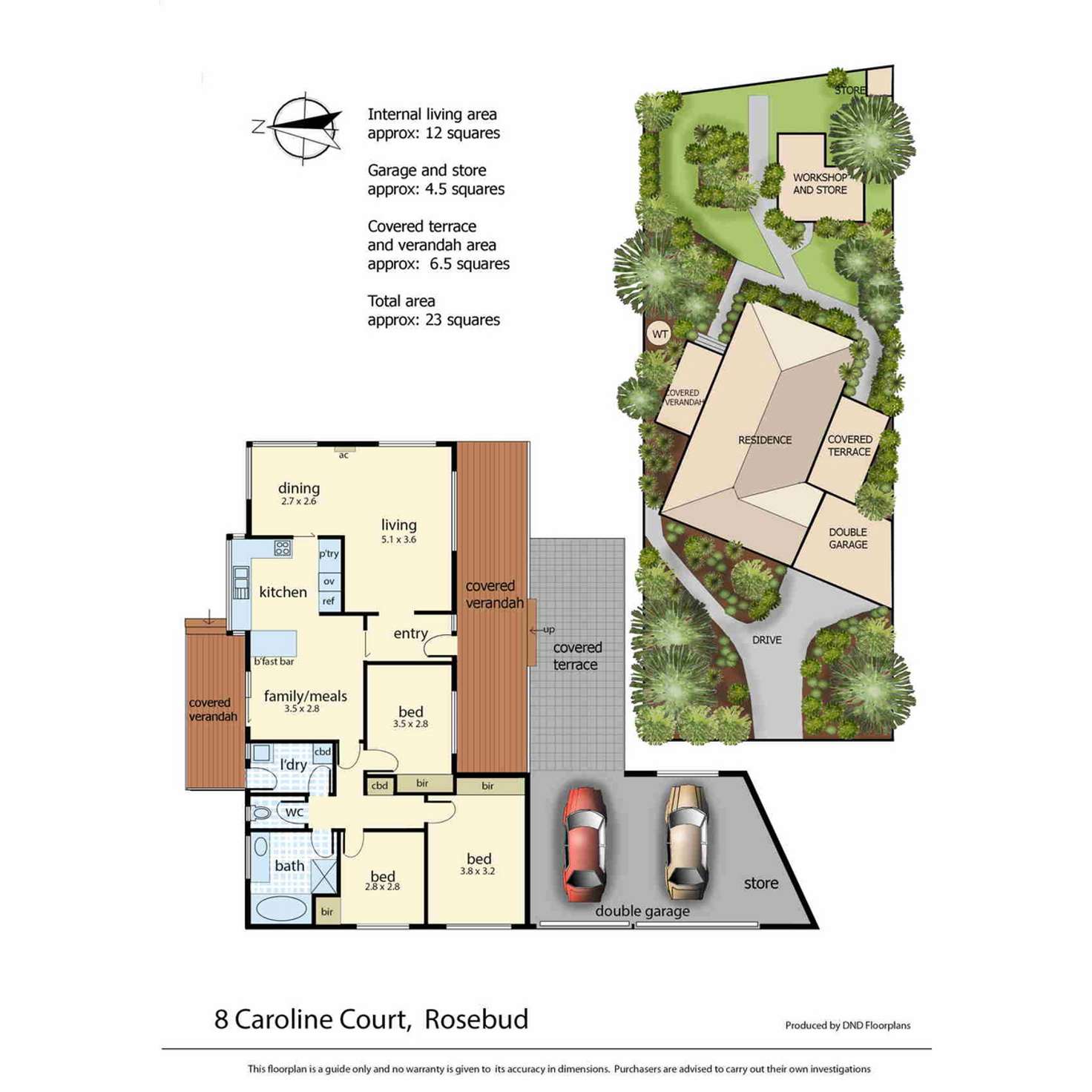 Floorplan of Homely house listing, 8 Caroline Court, Rosebud VIC 3939