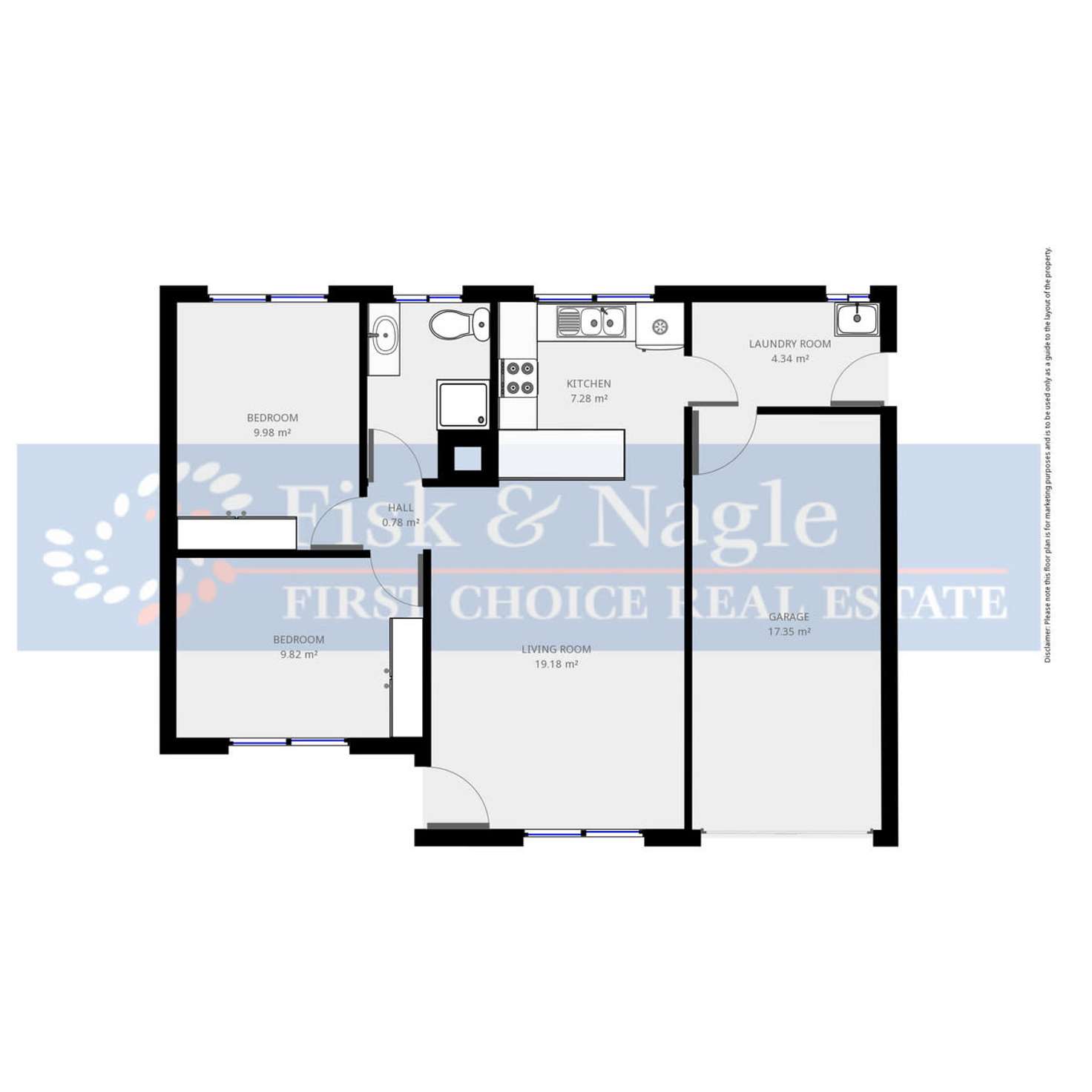 Floorplan of Homely unit listing, 3/16 Little Bega Street, Bega NSW 2550