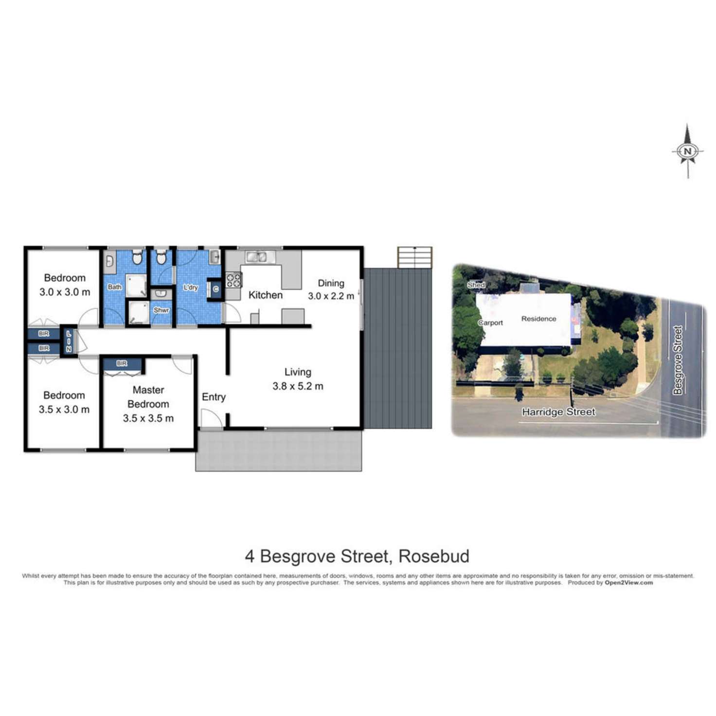 Floorplan of Homely house listing, 4 Besgrove Street, Rosebud VIC 3939