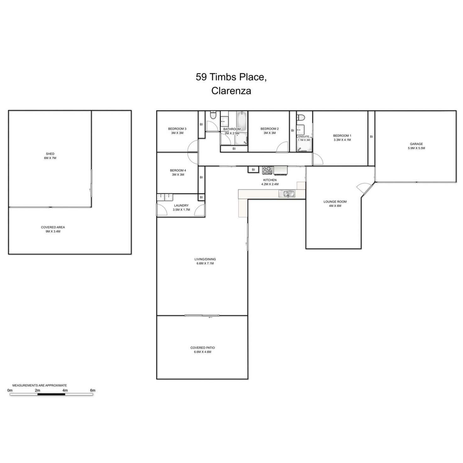 Floorplan of Homely acreageSemiRural listing, 59 Timbs Place, Clarenza NSW 2460