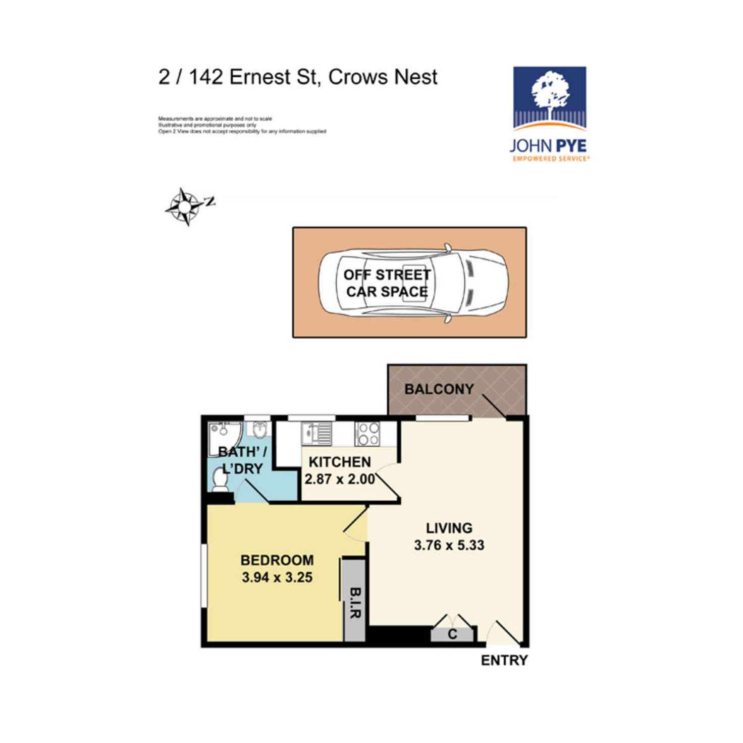 Floorplan of Homely unit listing, 2/142 Ernest Street, Crows Nest NSW 2065