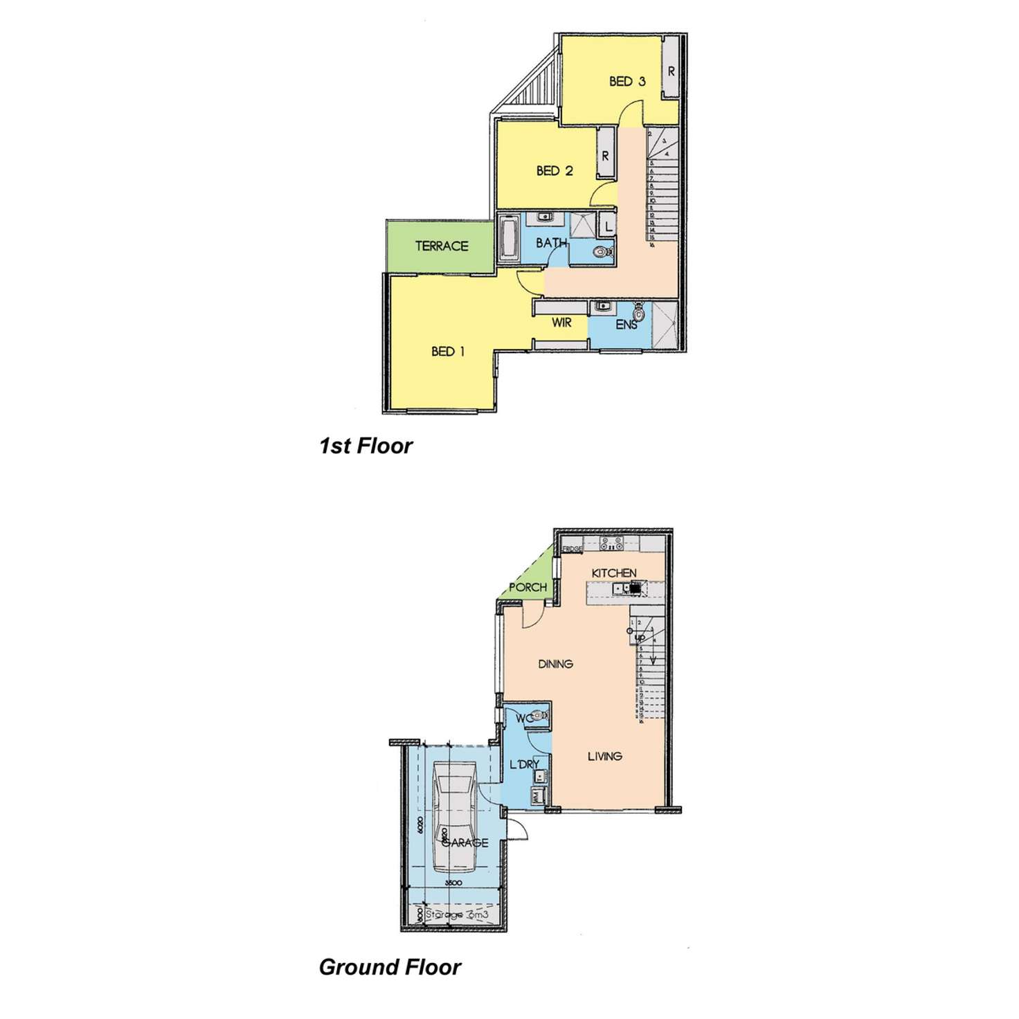 Floorplan of Homely townhouse listing, 2/1 Glass Street, Sale VIC 3850