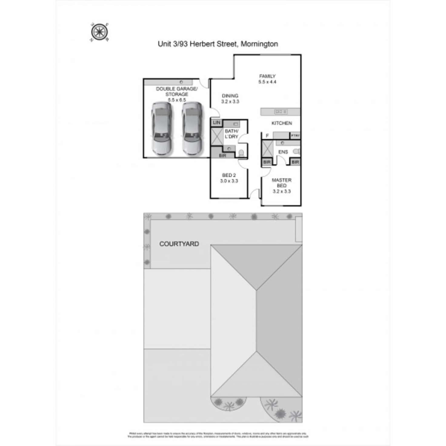 Floorplan of Homely unit listing, 3/93 Herbert Street, Mornington VIC 3931