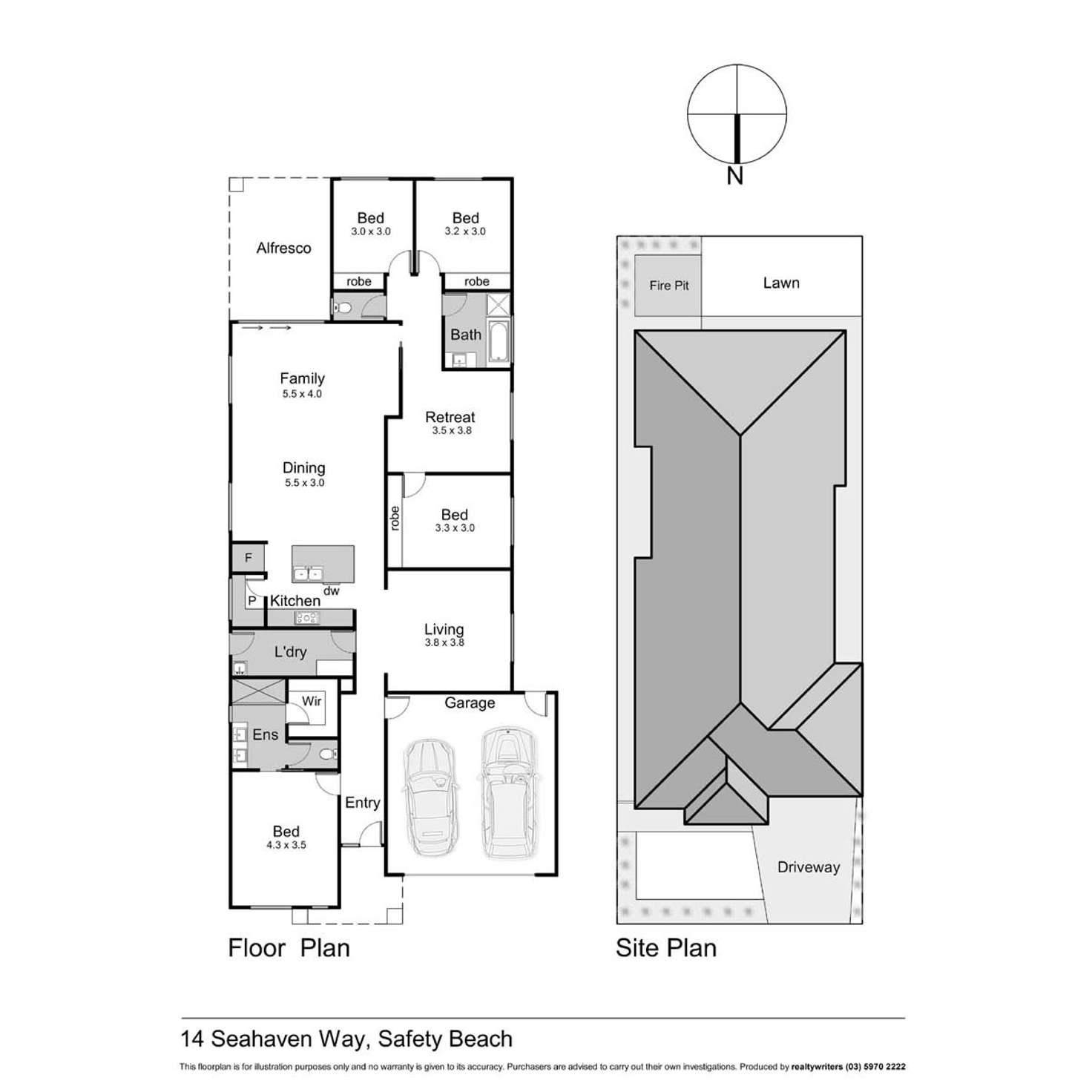 Floorplan of Homely house listing, 14 Seahaven Way, Safety Beach VIC 3936