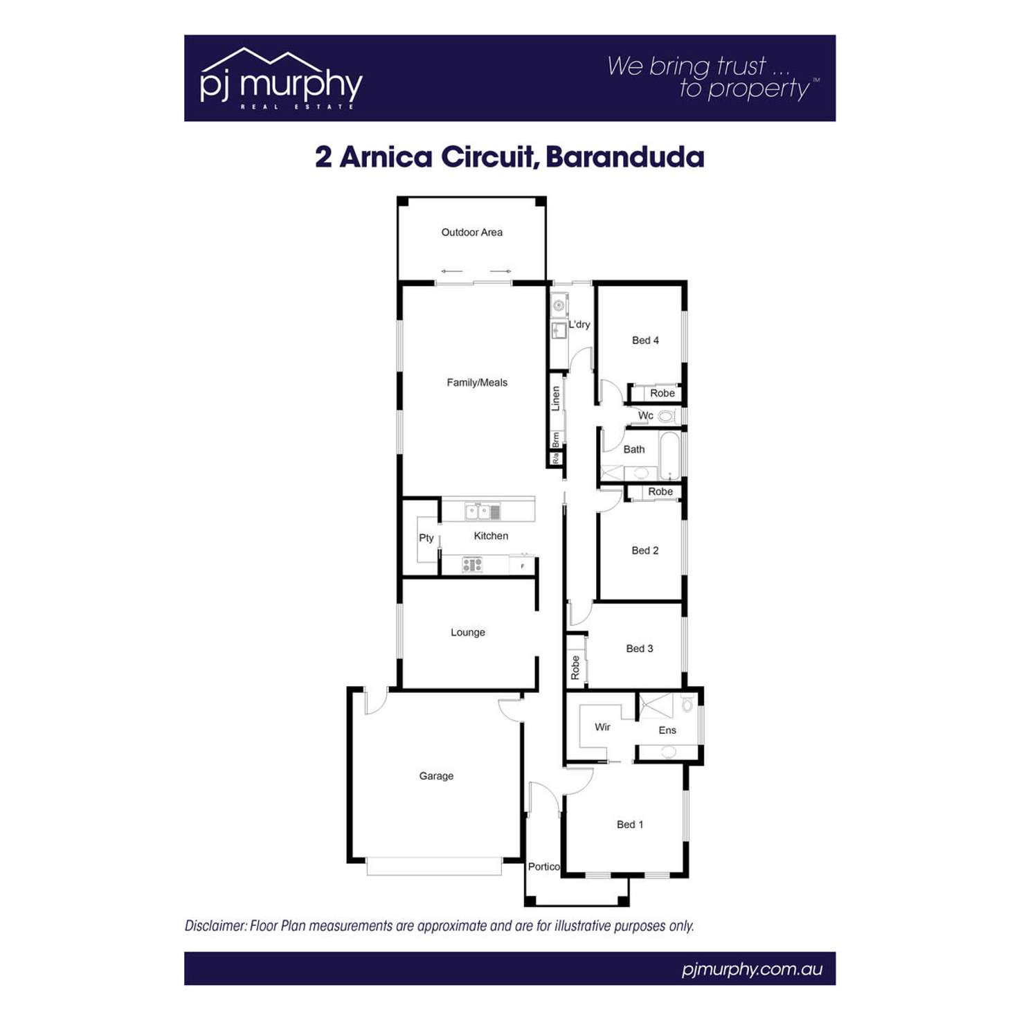 Floorplan of Homely house listing, 2 Arnica Circuit, Baranduda VIC 3691