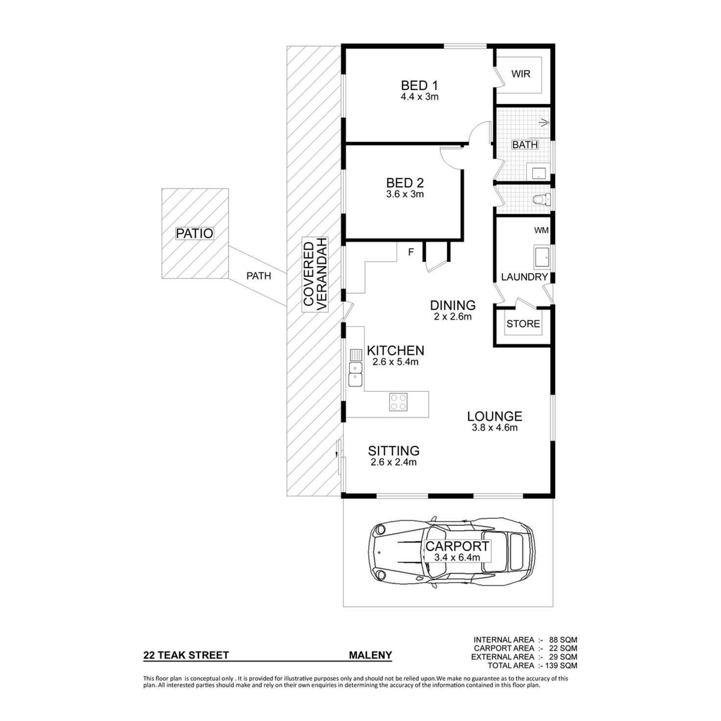 Floorplan of Homely house listing, 22 Teak Street, Maleny QLD 4552