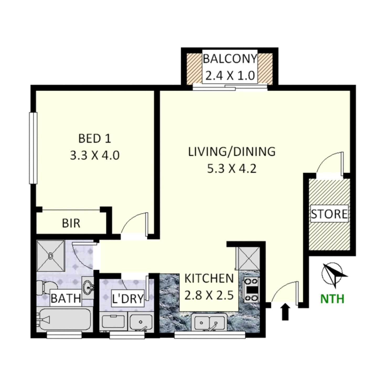 Floorplan of Homely apartment listing, 3/1 Edward Street, Ryde NSW 2112