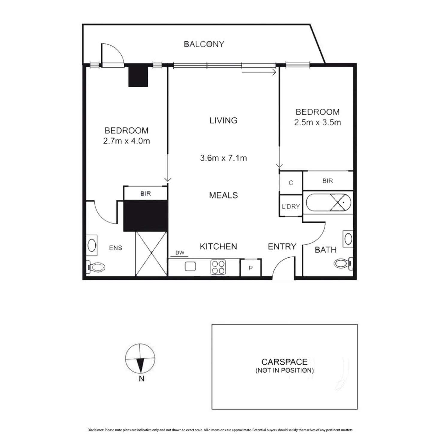 Floorplan of Homely apartment listing, 1305/152 Sturt Street, Southbank VIC 3006