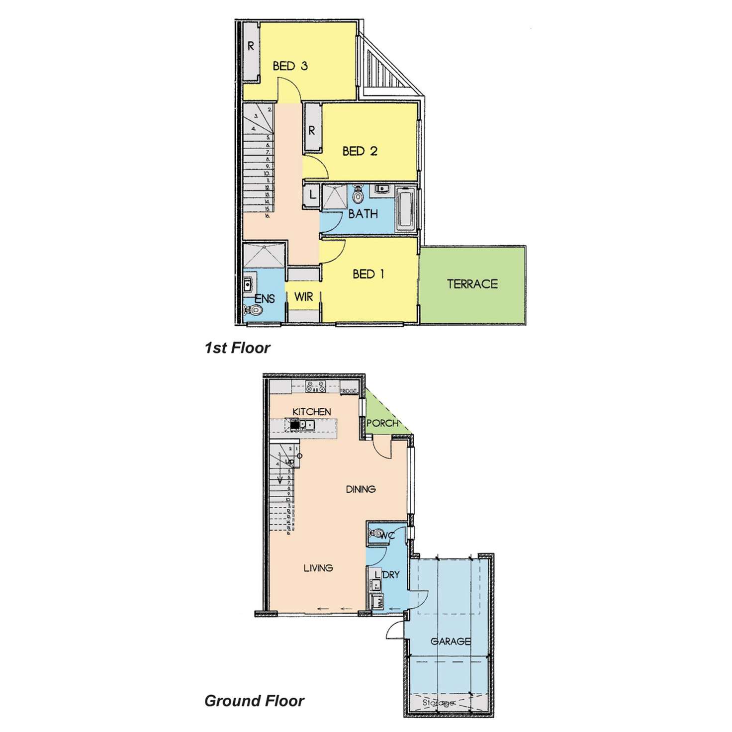 Floorplan of Homely townhouse listing, 3/1 Glass Street, Sale VIC 3850
