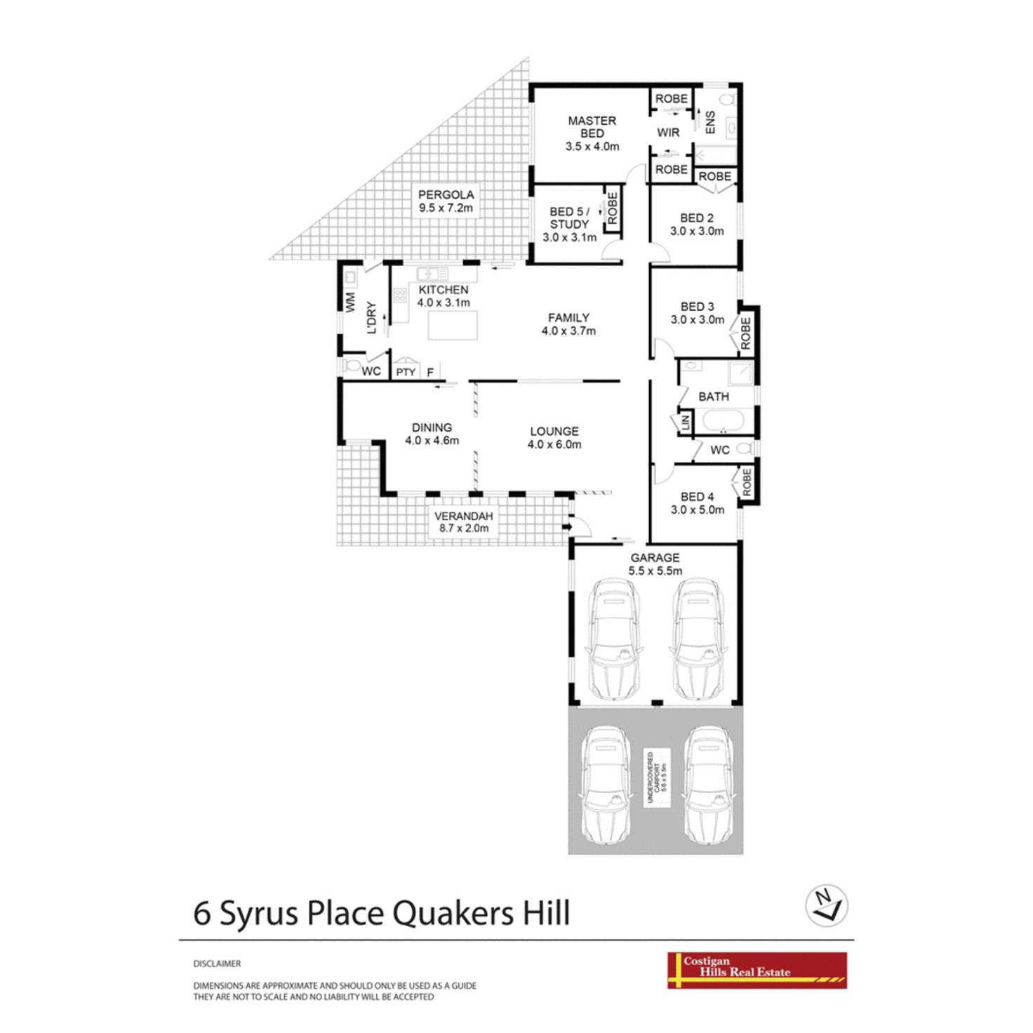 Floorplan of Homely house listing, 6 Syrus Place, Quakers Hill NSW 2763
