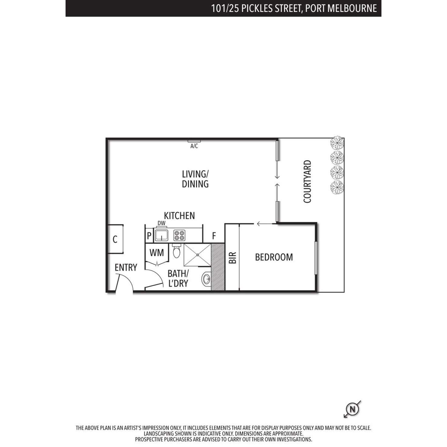 Floorplan of Homely apartment listing, 101/25 Pickles Street, Port Melbourne VIC 3207