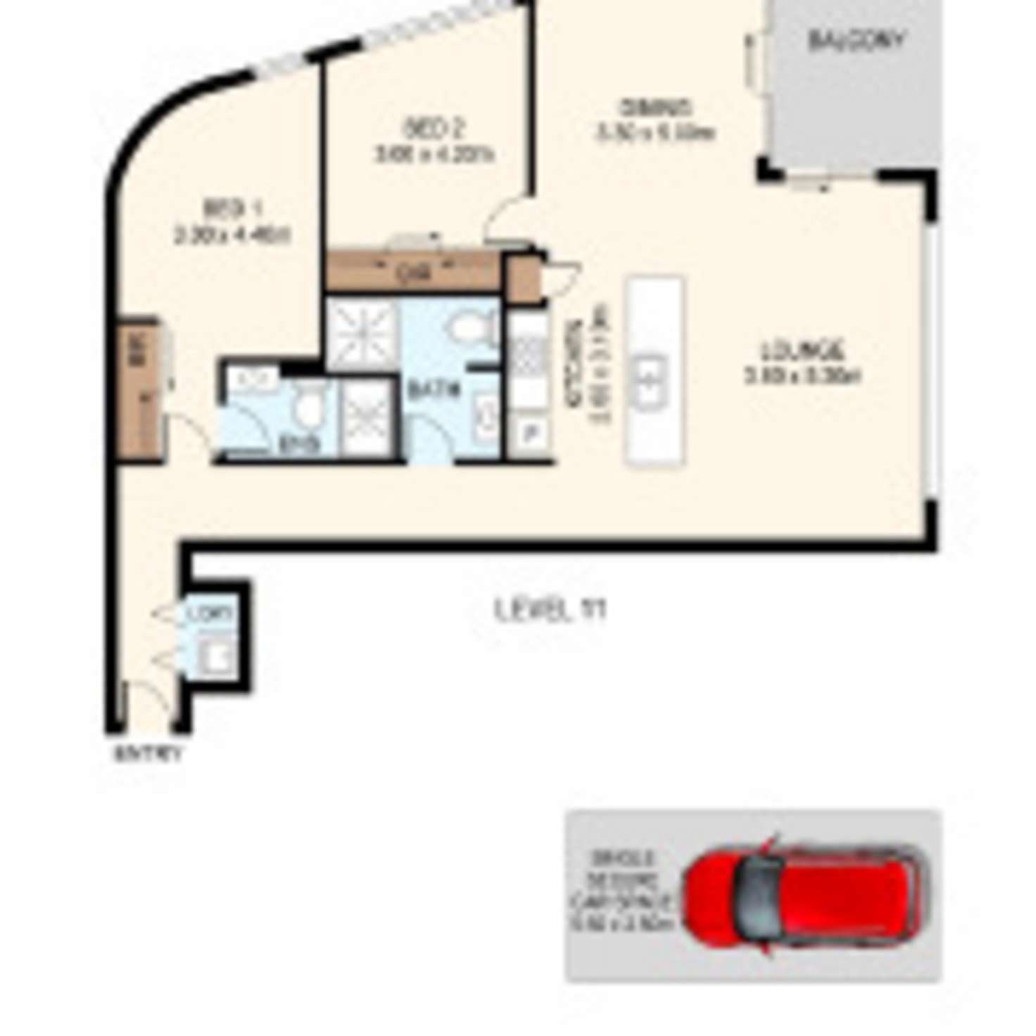 Floorplan of Homely apartment listing, 91/2-8 James Street, Carlingford NSW 2118