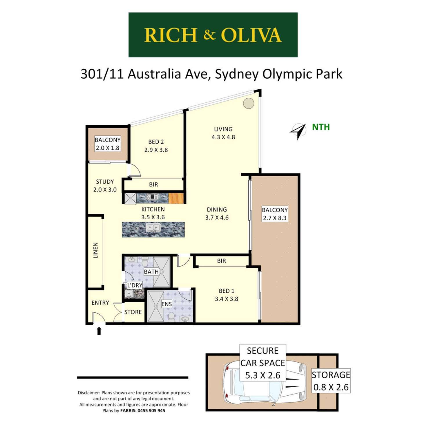 Floorplan of Homely apartment listing, 301/11 Australia Avenue, Sydney Olympic Park NSW 2127