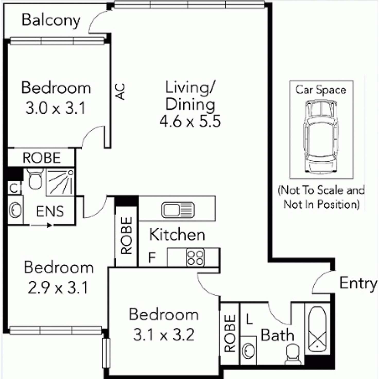 Floorplan of Homely apartment listing, 83/416 St Kilda Road, Melbourne VIC 3004