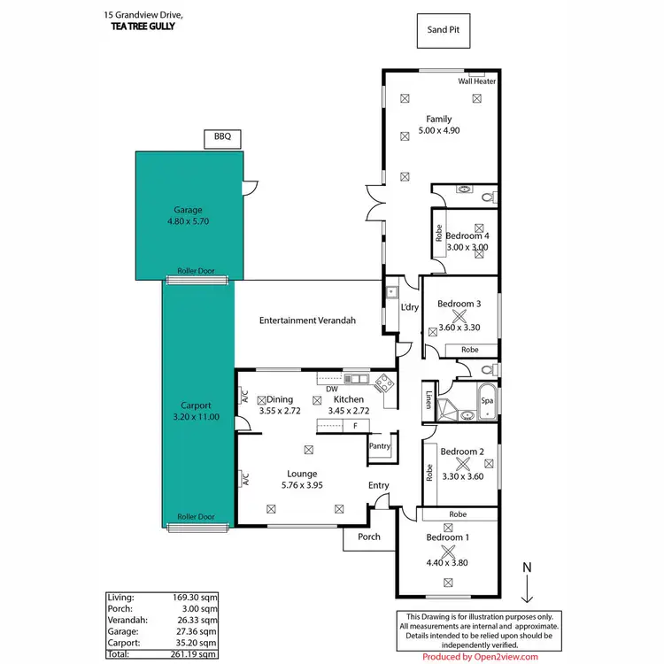 Floorplan of Homely house listing, 15 Grandview Drive, Tea Tree Gully SA 5091
