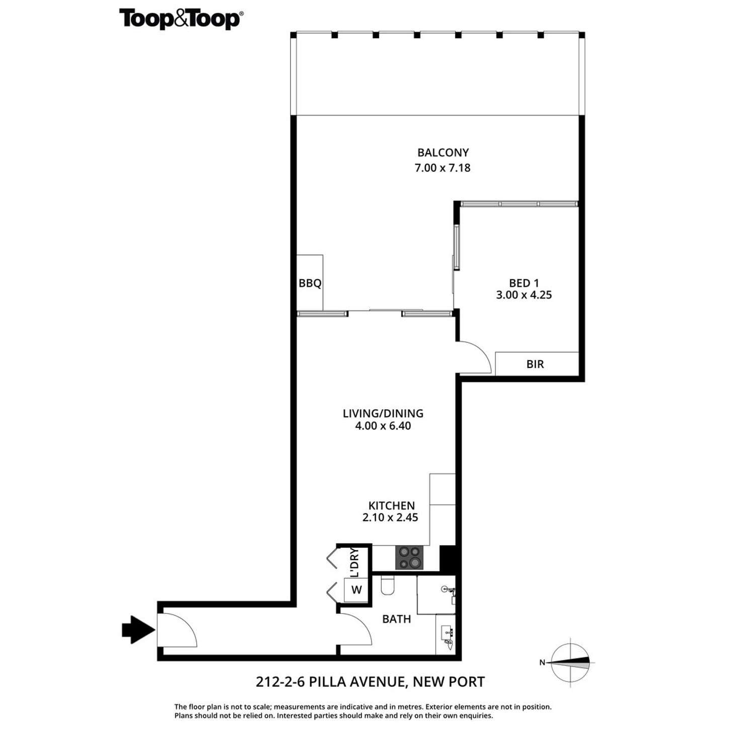 Floorplan of Homely apartment listing, 212/2-6 Pilla Avenue, New Port SA 5015